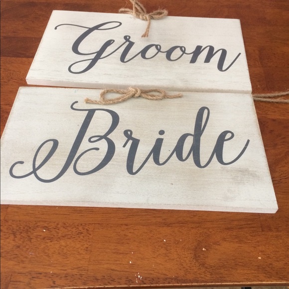 Other - Bride Groom signs